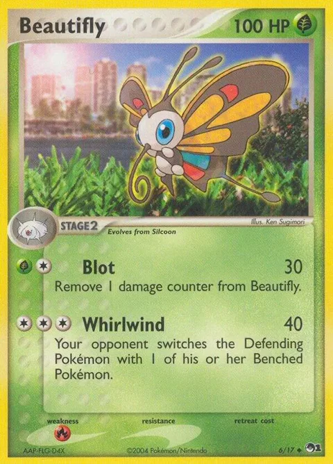 Beautifly #006/017 Pokémon card from POP Series 1