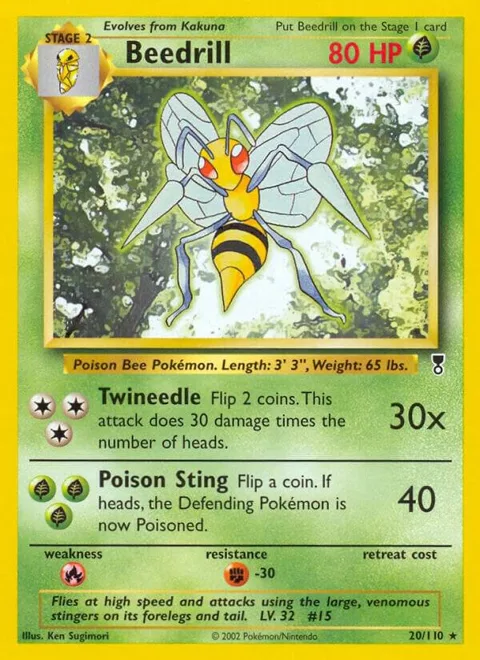 Beedrill #020/110 Reverse Holofoil Pokémon card from Legendary Collection