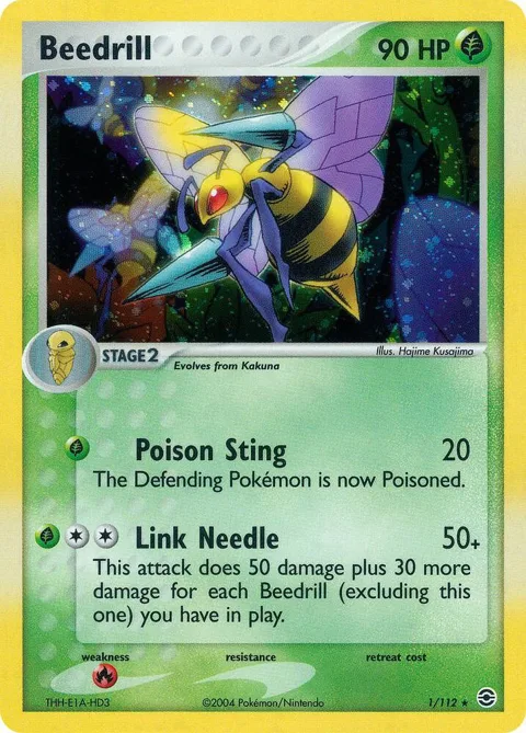 Beedrill #1/112 Pokémon card from EX FireRed & LeafGreen