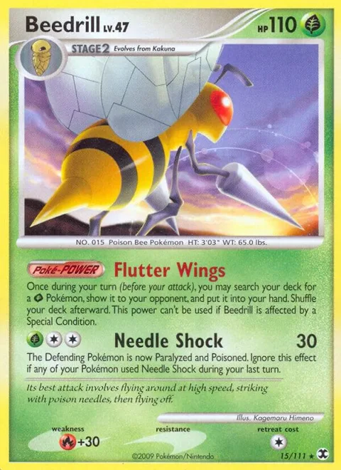 Beedrill #15/111 Pokémon card from Rising Rivals