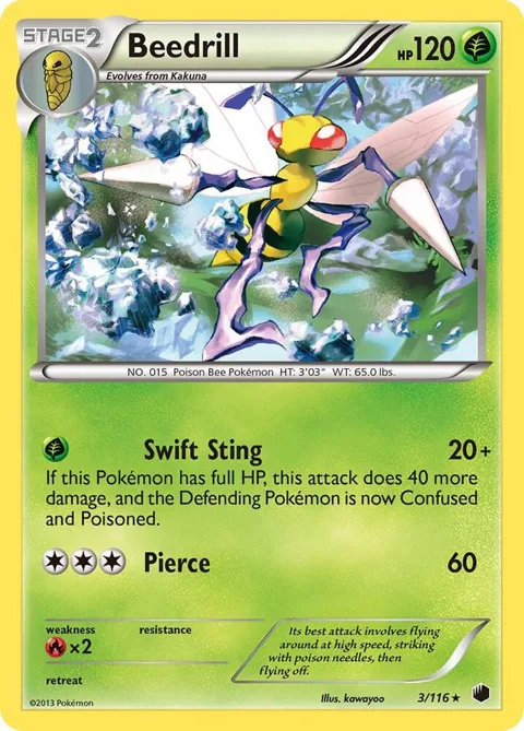 Beedrill #3/116 Pokémon card from Plasma Freeze