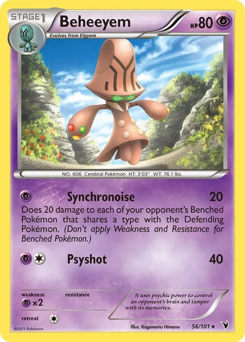Beheeyem #56/101 Pokémon card from Noble Victories