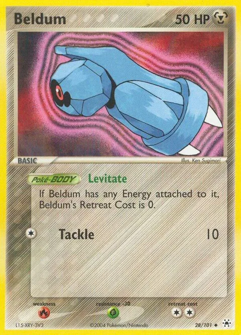 Beldum #28/101 Reverse Holofoil Pokémon card from EX Hidden Legends