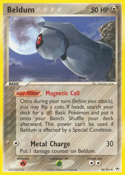 Beldum #29/101 Reverse Holofoil Pokémon card from EX Hidden Legends