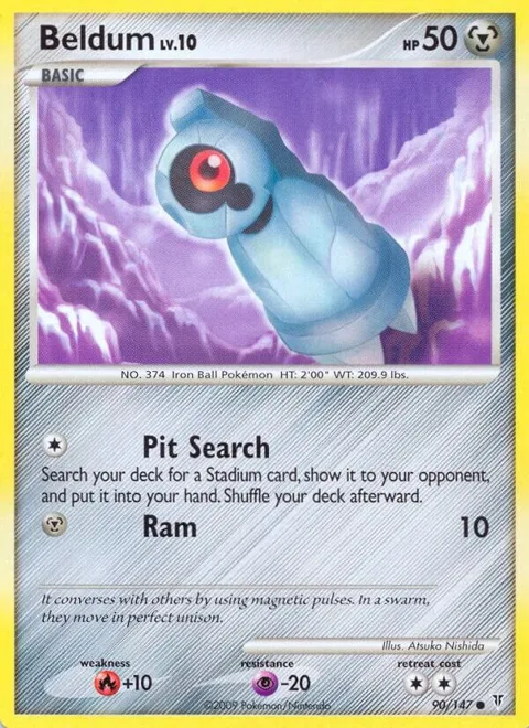 Beldum #90 Pokémon card from Supreme Victors