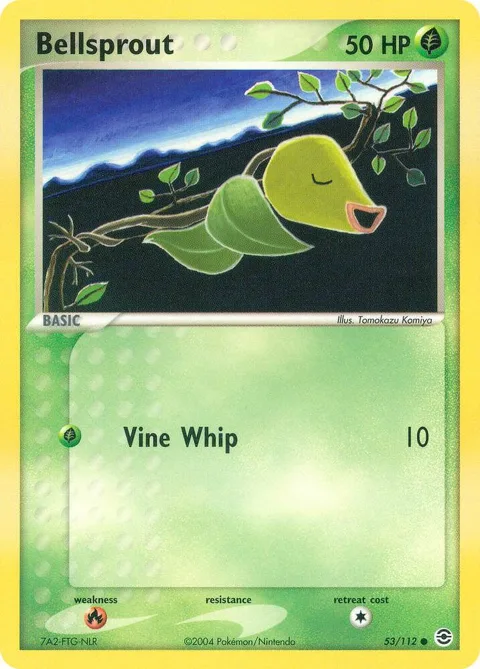 Bellsprout #53/112 Pokémon card from EX FireRed & LeafGreen
