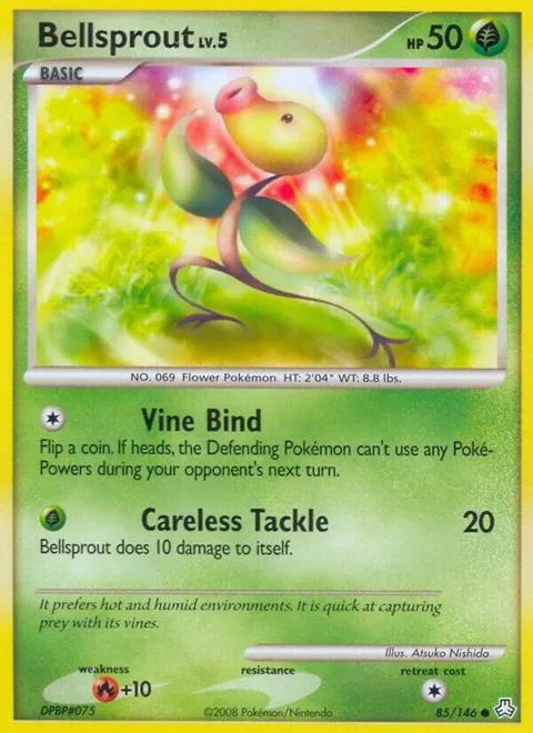 Bellsprout #85/146 Reverse Holofoil Pokémon card from Legends Awakened