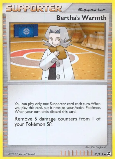 Bertha's Warmth #90/111 Reverse Holofoil Pokémon card from Rising Rivals