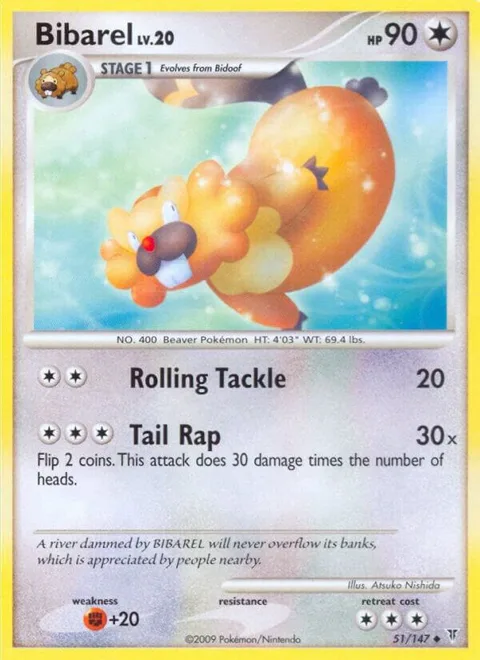 Bibarel #51 Reverse Holofoil Pokémon card from Supreme Victors