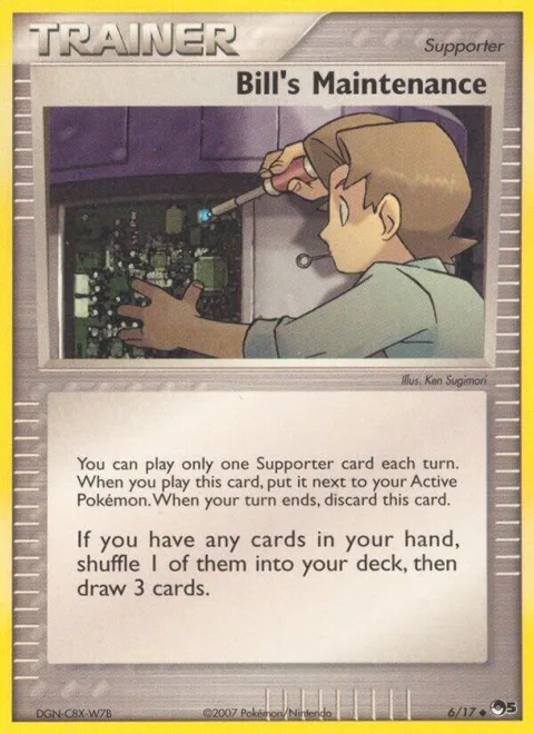 Bill's Maintenance #006/017 Pokémon card from POP Series 5