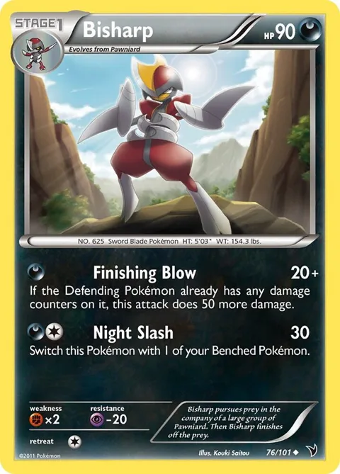 Bisharp 76 #76/101 Pokémon card from Noble Victories