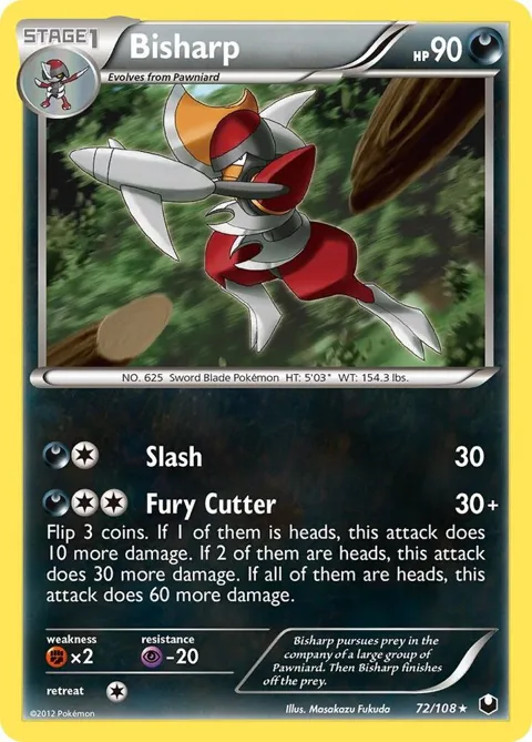 Bisharp 72 #72/108 Pokémon card from Dark Explorers