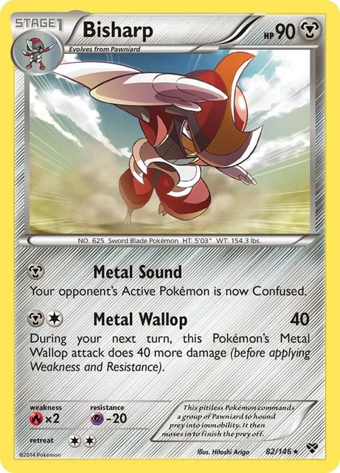 Bisharp #82/146 Reverse Holofoil Pokémon card from XY Base Set