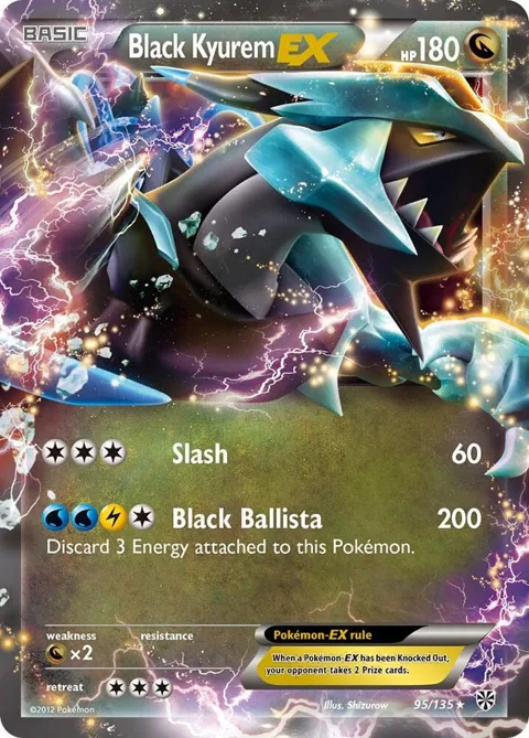 Black Kyurem EX #95/135 Holofoil Pokémon card from Plasma Storm