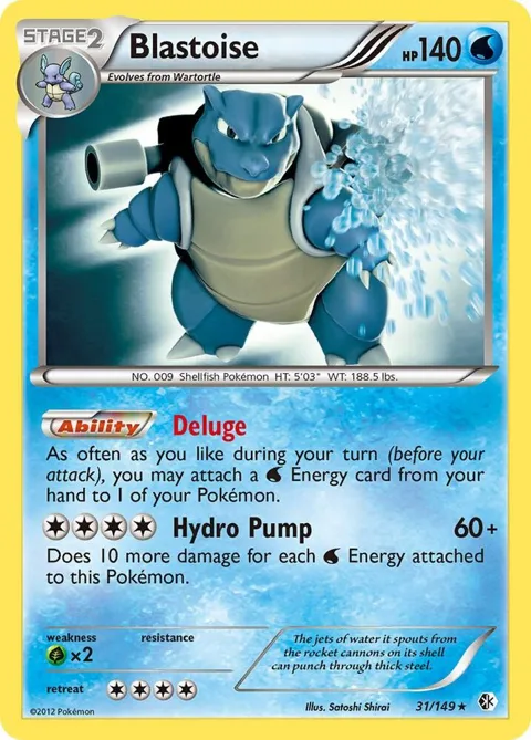 Blastoise #31/149 Holofoil Pokémon card from Boundaries Crossed