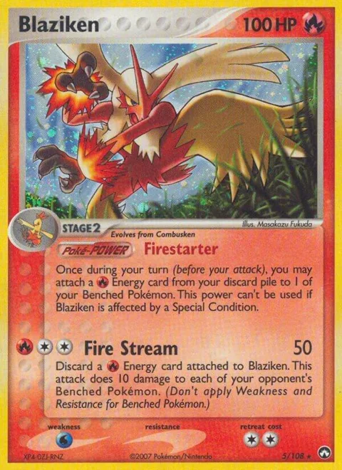 Blaziken #5/108 Reverse Holofoil Pokémon card from EX Power Keepers