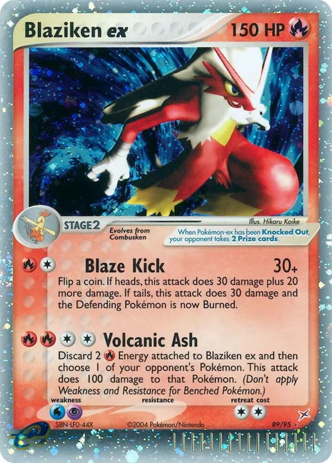 Blaziken ex #89/95 Holofoil Pokémon card from EX Team Magma vs Team Aqua