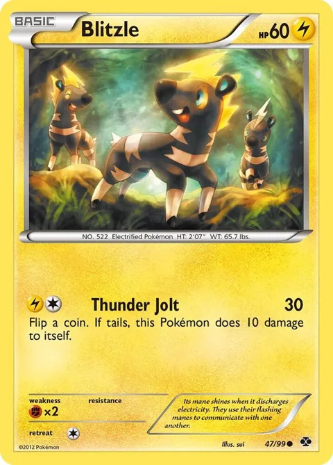 Blitzle #47/99 Reverse Holofoil Pokémon card from Next Destinies
