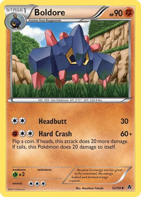 Boldore 52 #52/98 Pokémon card from Emerging Powers