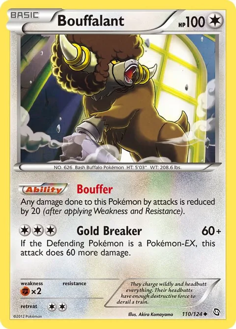 Bouffalant #110/124 Pokémon card from Dragons Exalted