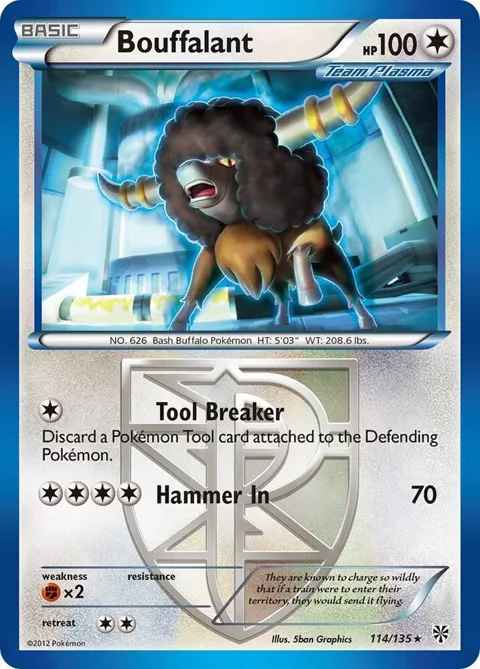 Bouffalant Team Plasma #114/135 Pokémon card from Plasma Storm
