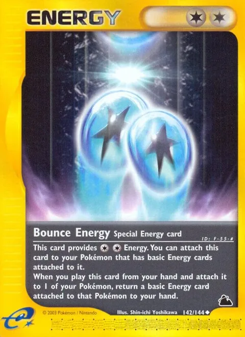Bounce Energy #142/144 Reverse Holofoil Pokémon card from Skyridge