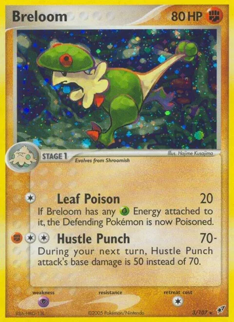 Breloom #3/107 Reverse Holofoil Pokémon card from EX Deoxys