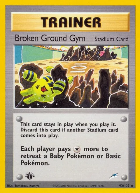 Broken Ground Gym #092/105 Unlimited Pokémon card from Neo Destiny