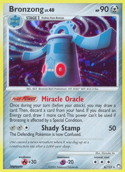 Bronzong #6/123 Reverse Holofoil Pokémon card from Mysterious Treasures