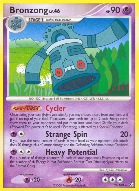 Bronzong #13/100 Pokémon card from Stormfront