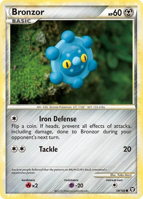 Bronzor #58/102 Pokémon card from Triumphant