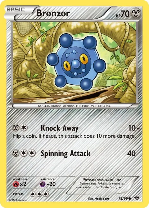 Bronzor #75/99 Reverse Holofoil Pokémon card from Next Destinies