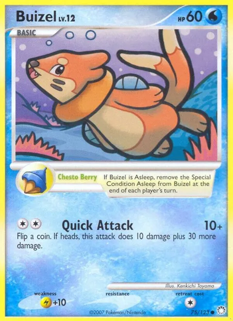 Buizel #75/123 Pokémon card from Mysterious Treasures