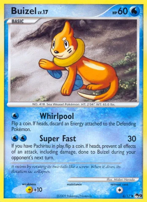 Buizel #006/017 Pokémon card from POP Series 9