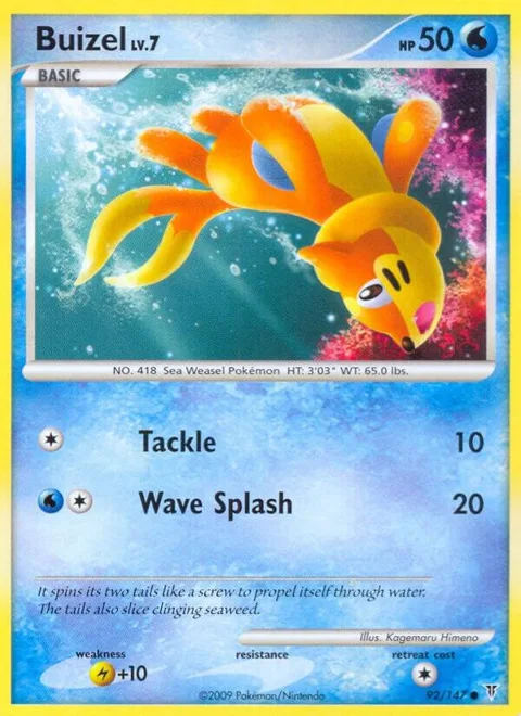 Buizel #92 Pokémon card from Supreme Victors