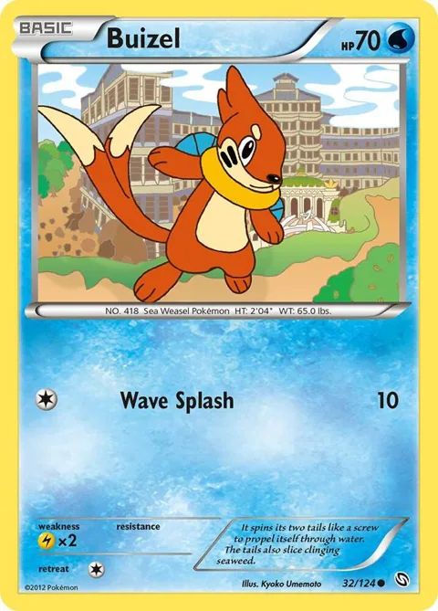 Buizel #32/124 Pokémon card from Dragons Exalted