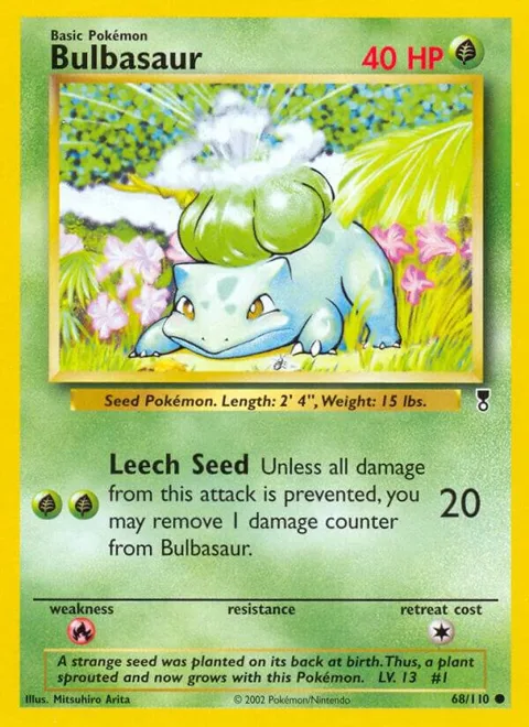 Bulbasaur #068/110 Pokémon card from Legendary Collection