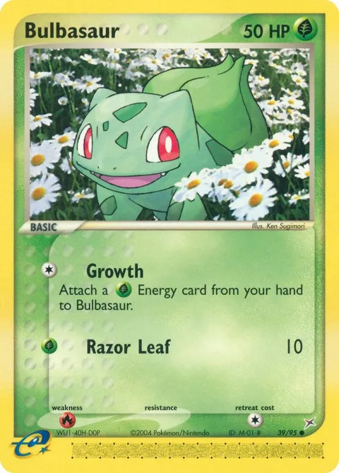 Bulbasaur #39/95 Pokémon card from EX Team Magma vs Team Aqua