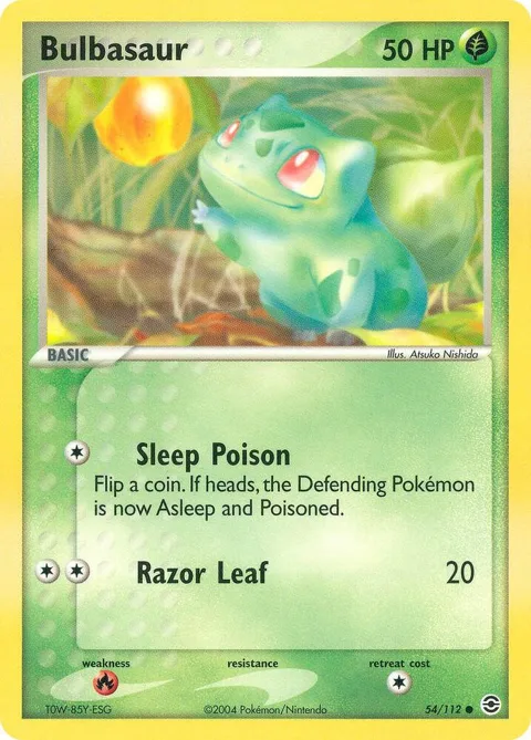 Bulbasaur - 054/112 #54/112 Reverse Holofoil Pokémon card from EX FireRed & LeafGreen