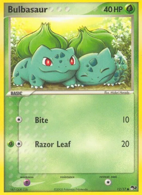 Bulbasaur #012/17 Pokémon card from POP Series 2