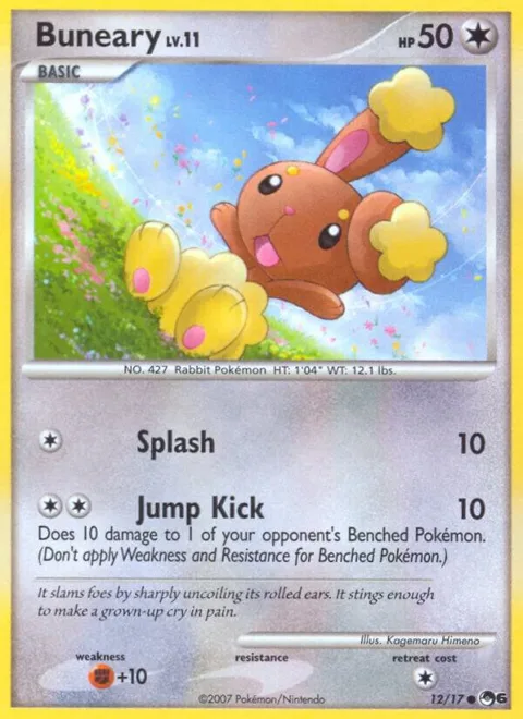 Buneary #012/017 Pokémon card from POP Series 6