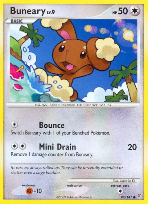 Buneary #94 Reverse Holofoil Pokémon card from Supreme Victors