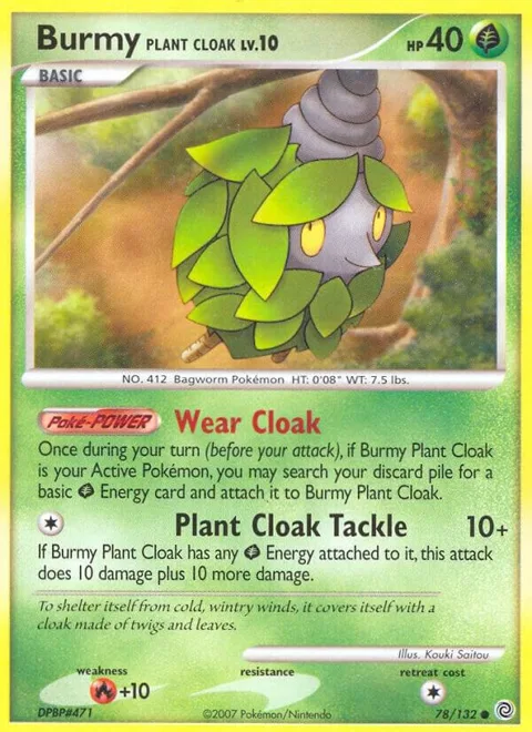 Burmy Plant Cloak #78/132 Pokémon card from Secret Wonders