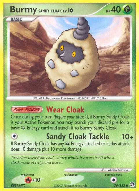 Burmy Sandy Cloak #79/132 Reverse Holofoil Pokémon card from Secret Wonders