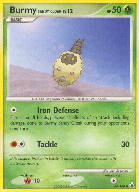 Burmy Sandy Cloak #54/100 Pokémon card from Majestic Dawn
