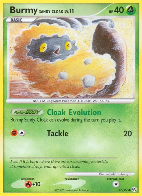 Burmy Sandy Cloak #57/99 Reverse Holofoil Pokémon card from Arceus