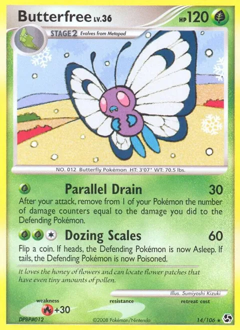 Butterfree #14/106 Reverse Holofoil Pokémon card from Great Encounters