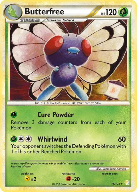 Butterfree #16/123 Pokémon card from HeartGold SoulSilver