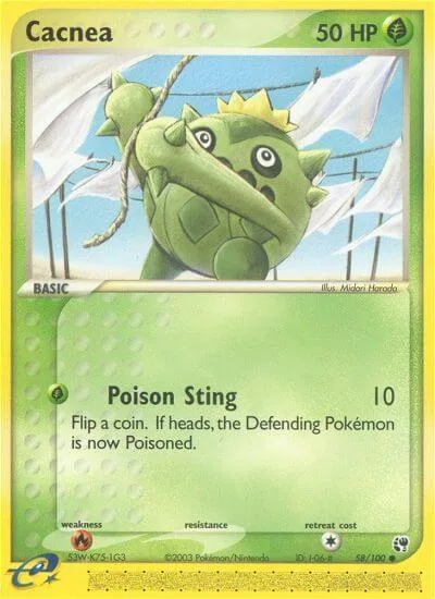 Cacnea #58/100 Pokémon card from EX Sandstorm