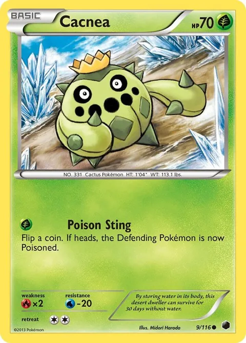 Cacnea #9/116 Pokémon card from Plasma Freeze